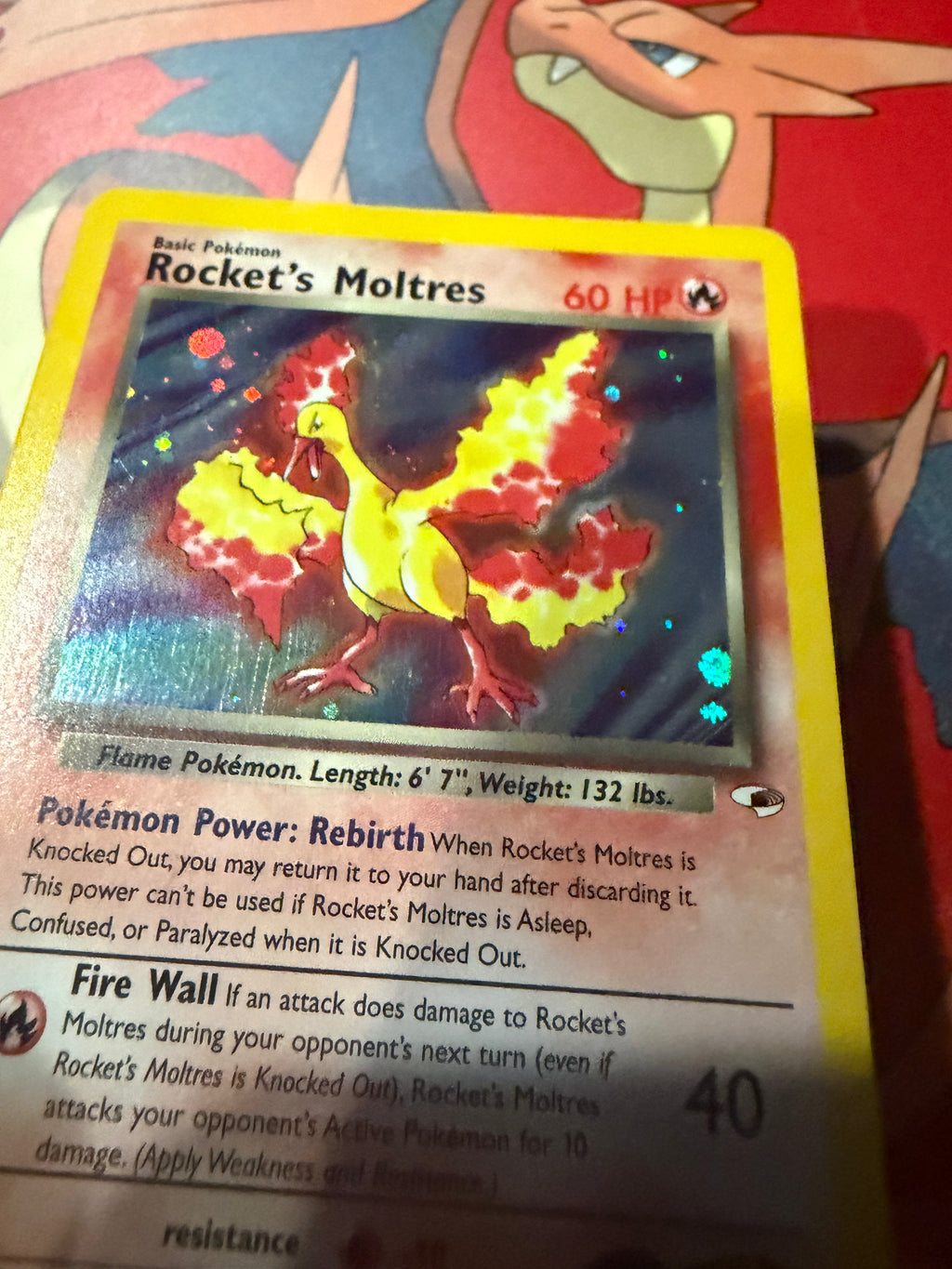 Pokemon Card TCG Rocket’s Moltres 12/132 Holo Rare VLP/NM Vintage WoTC