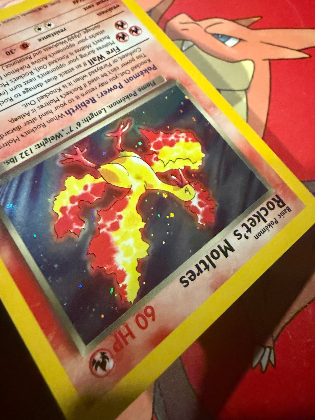 Pokemon Card TCG Rocket’s Moltres 12/132 Holo Rare VLP/NM Vintage WoTC